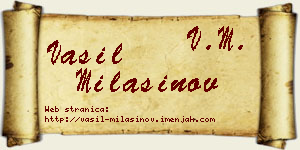 Vasil Milašinov vizit kartica